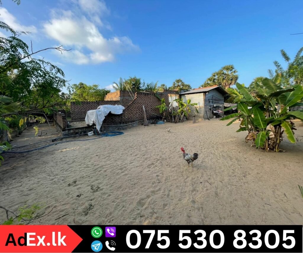 Land for Sale in Thiraimadu Batticaloa with Partly Build House